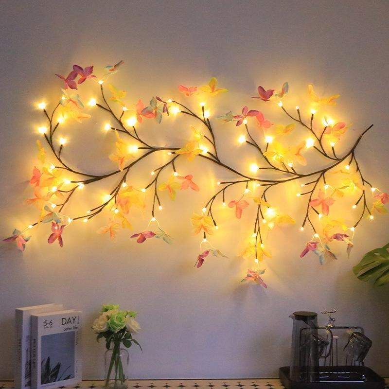 LED bendable shaped butterfly, flower, leaf and rattan lamp-SR