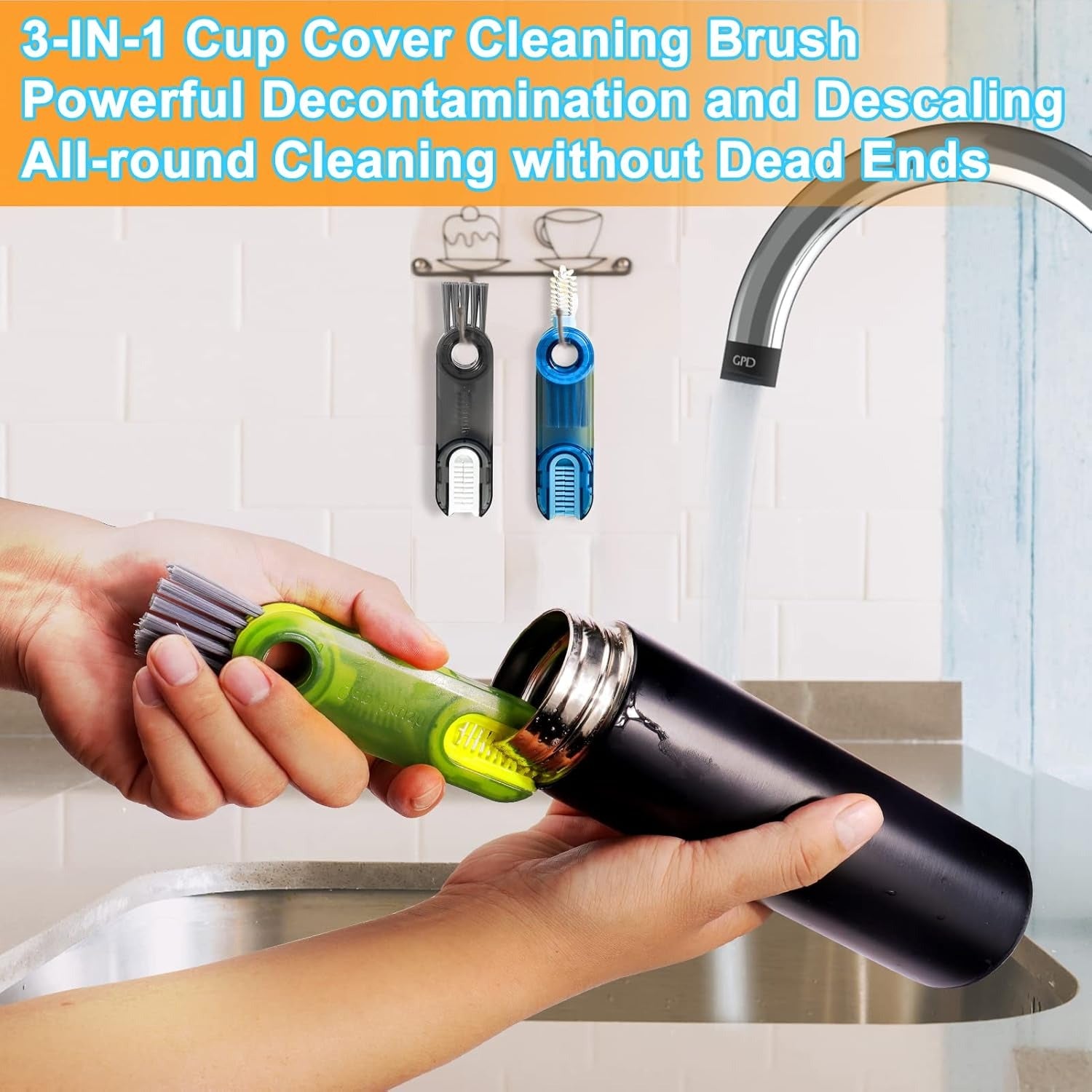 3 in 1 Multipurpose Bottle Gap Cleaner Brush-SR