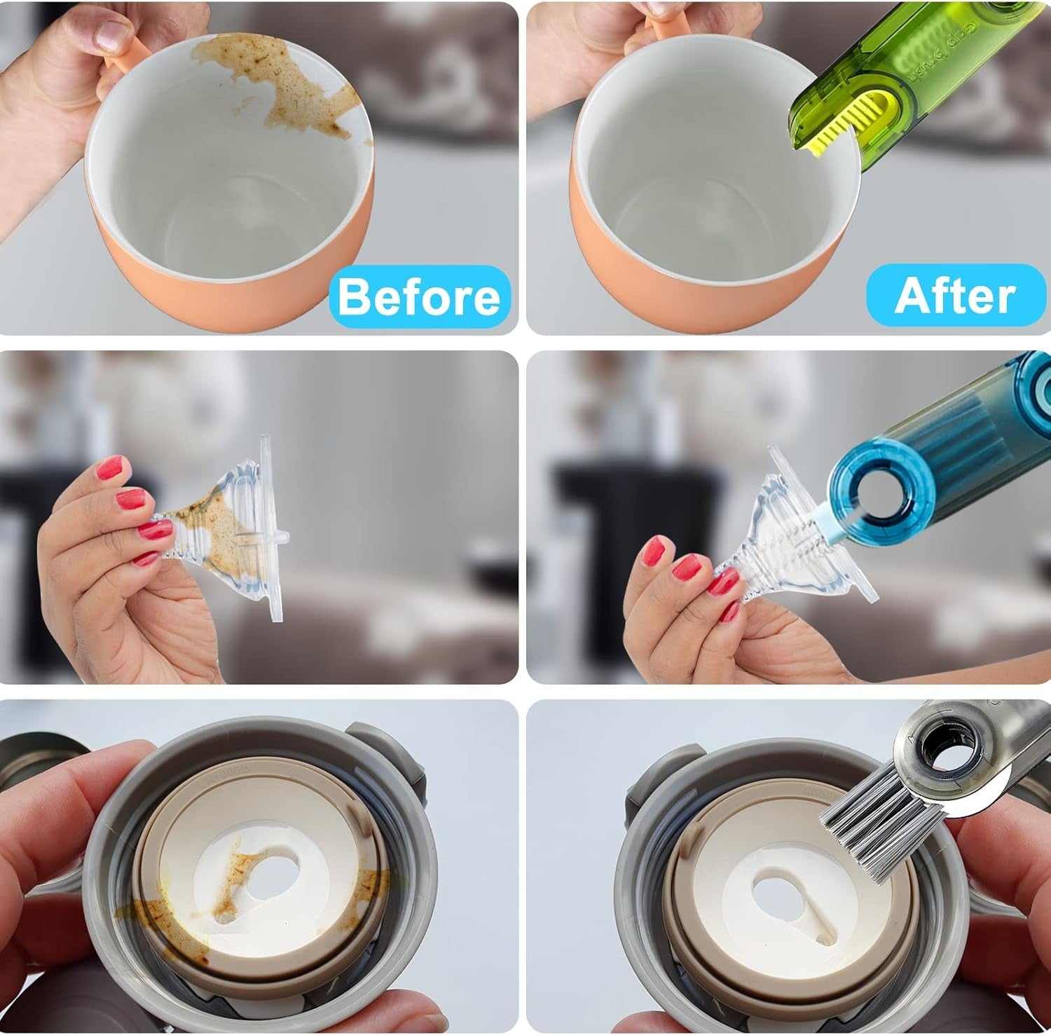 3 in 1 Multipurpose Bottle Gap Cleaner Brush-SR
