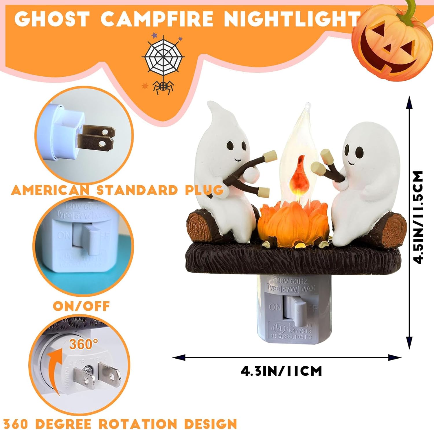 Ghost Campfire Nightlight