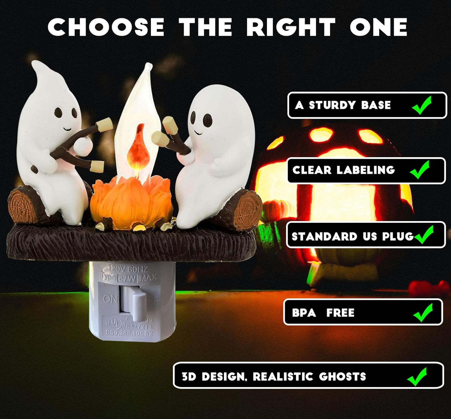 Ghost Campfire Nightlight