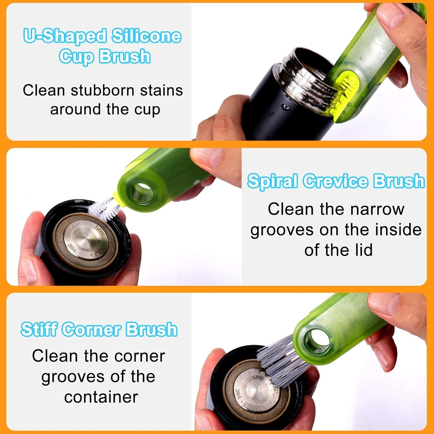 3 in 1 Multipurpose Bottle Gap Cleaner Brush-SR
