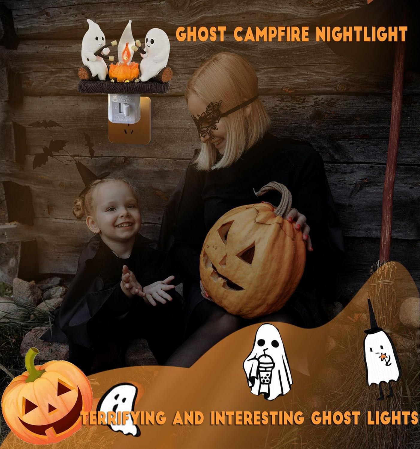 Ghost Campfire Nightlight